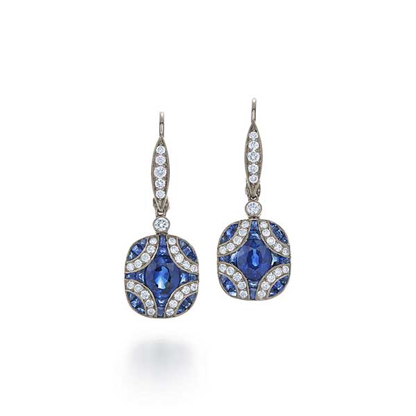 Kwiat sapphire and diamond earrings