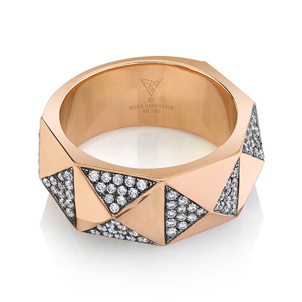 Rosa Van Parys Infinity mens band in rose gold