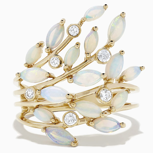 Effy opal diamond ring
