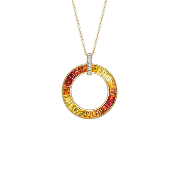 Artistry Sunset Sapphires pendant