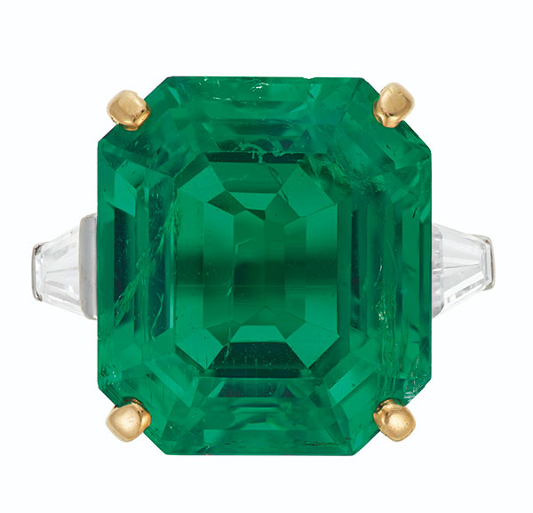 Christies Cartier emerald ring