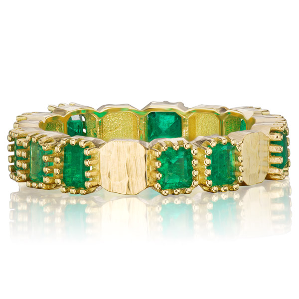 Dana Bronfman emerald hammered band