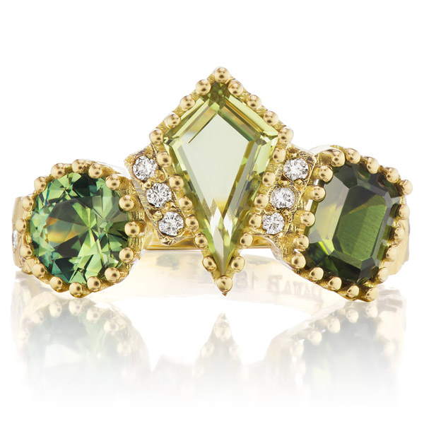 Dana Bronfman three fancy greens ring