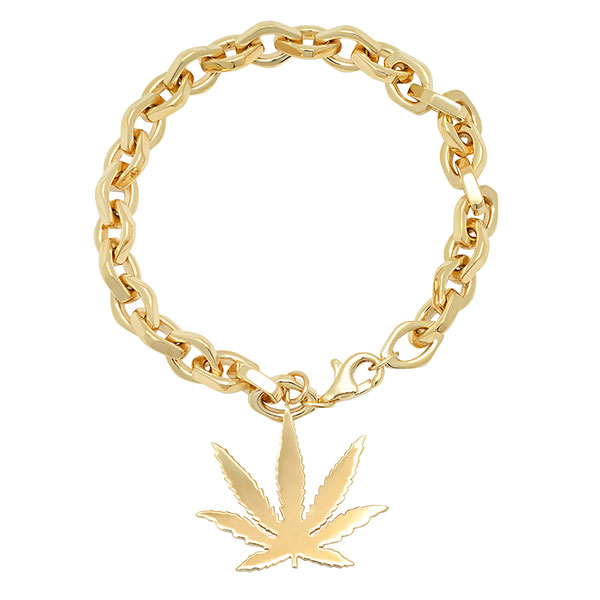 Established cannabis gold bracelet