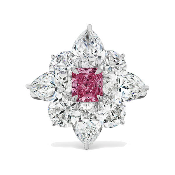 J Fine Twilight collection Argyle diamond flora ring