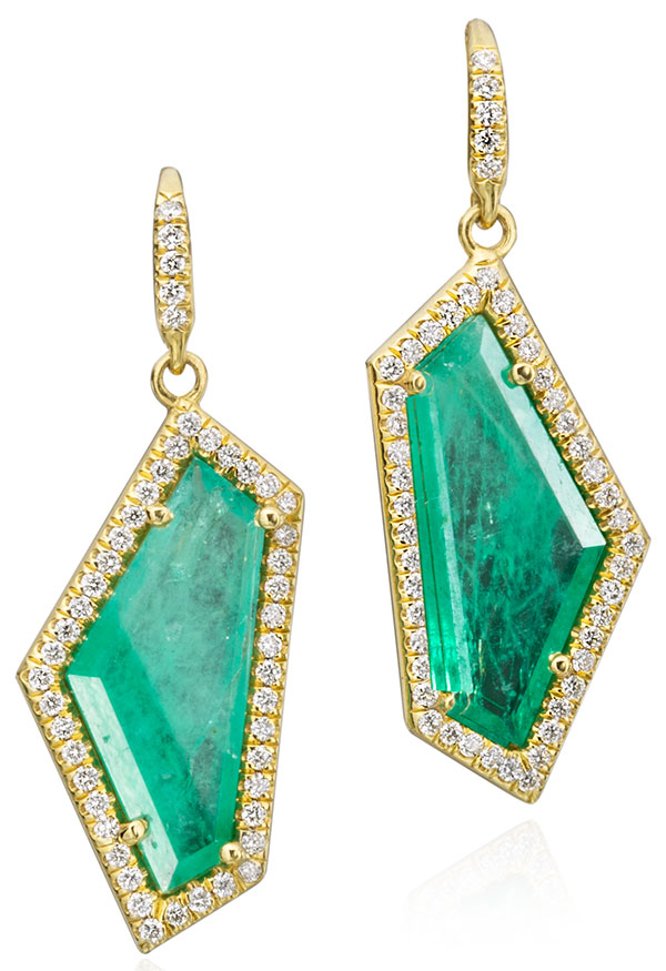 Lauren K Emerald earrings