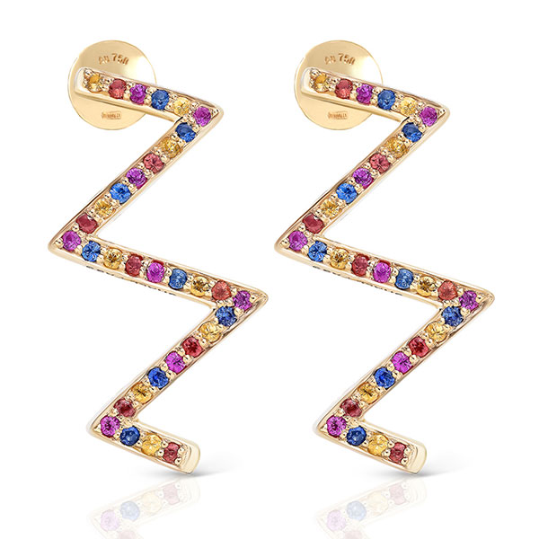 Maya Gemstones ZigZag earrings