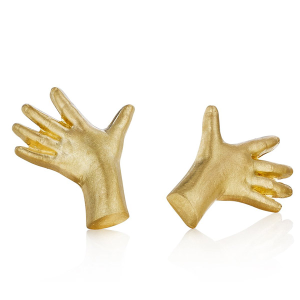 Anthony Lent Adorned Hands stud earrings