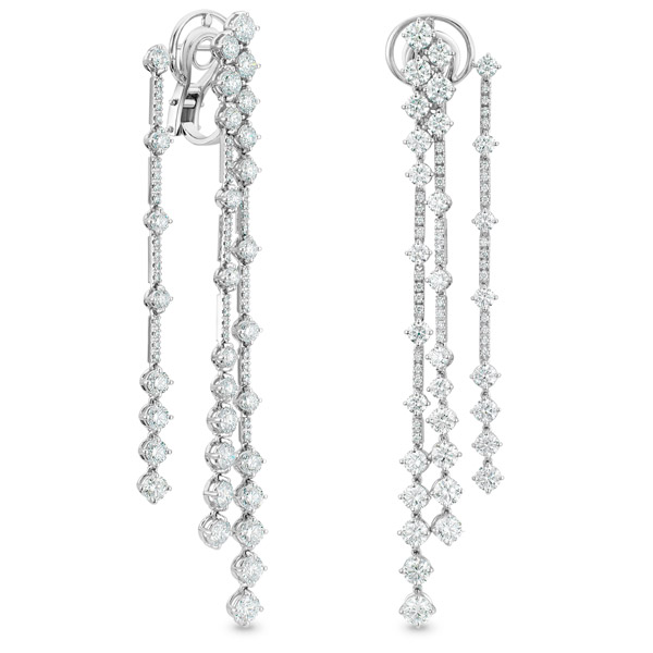 De Beers Arpeggia three line earrings