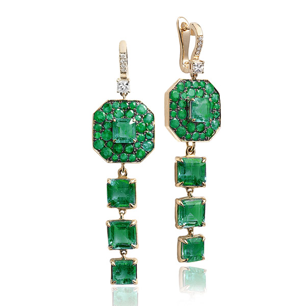 Nam Cho emerald earrings