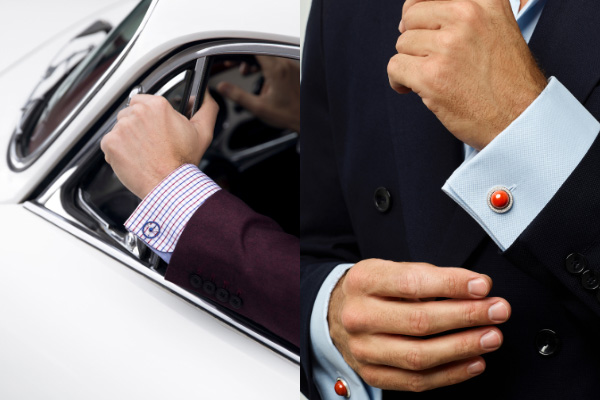 David Gotlib cufflinks on cuffs