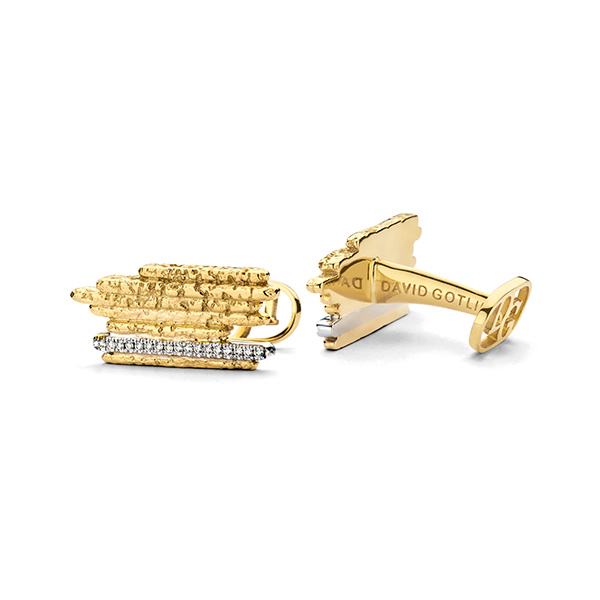 David Gotlib golden stripes cufflinks