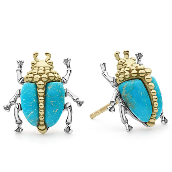 Lagos beetle stud earrings