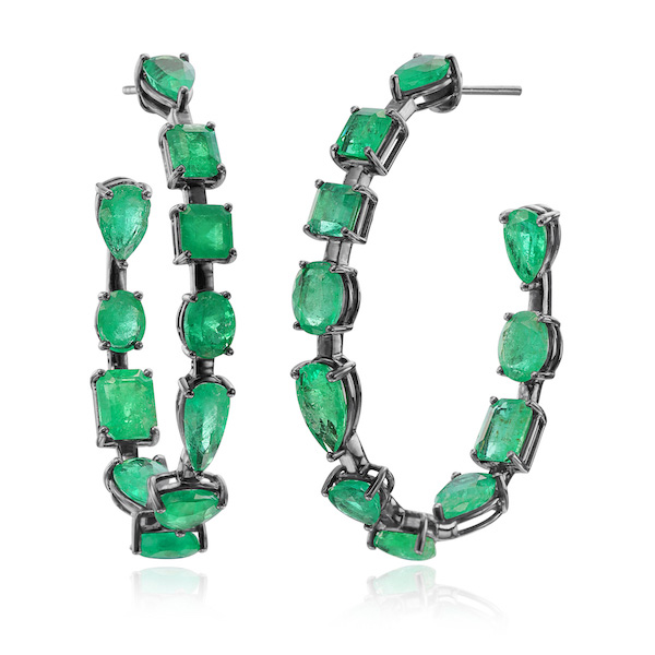 Nina Runsdorf emerald earrings