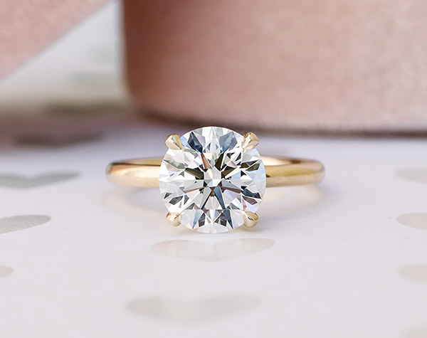 Ada diamonds round classic lab grown solitaire