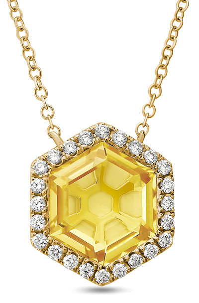 Artistry honeycomb citrine necklace