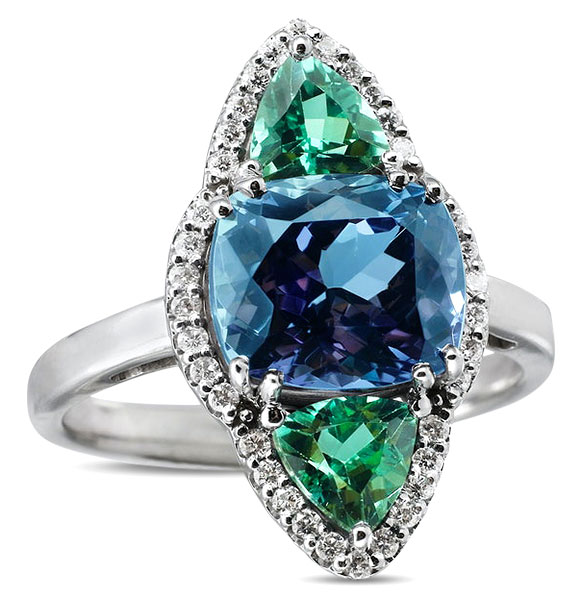 Best Ring Parle peacock mint tourmaline ring