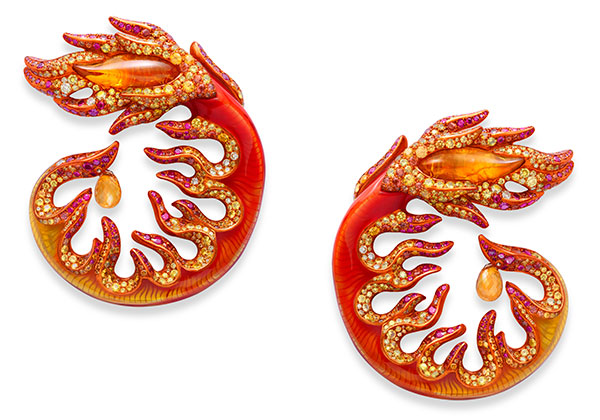 Chopard 2021 RC fire earrings