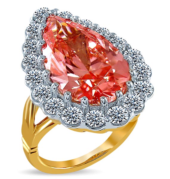 Colored Diamonds Malakan Diamond uniquely pink ring