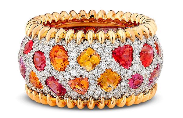 Colored Stones Ricardo Basta shades of padparadscha ring