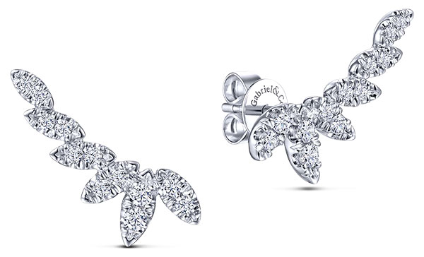 Diamonds Gabriel lusso curved stud earrings