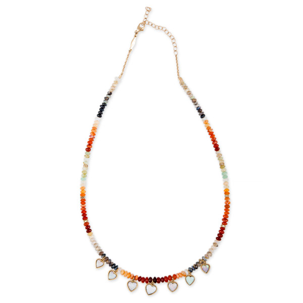 Jacquie Aiche opal hearts necklace