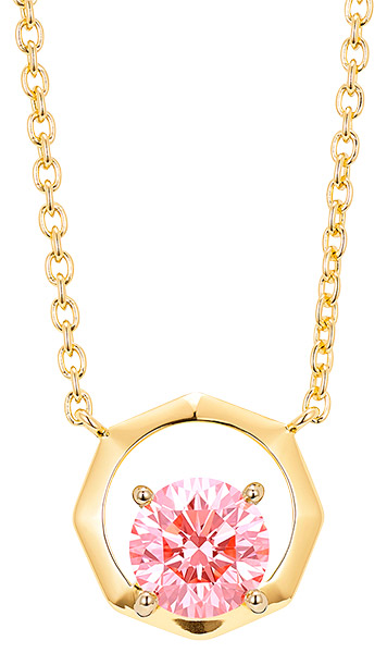 Lightbox 1 ct lab grown pink octagon pendant