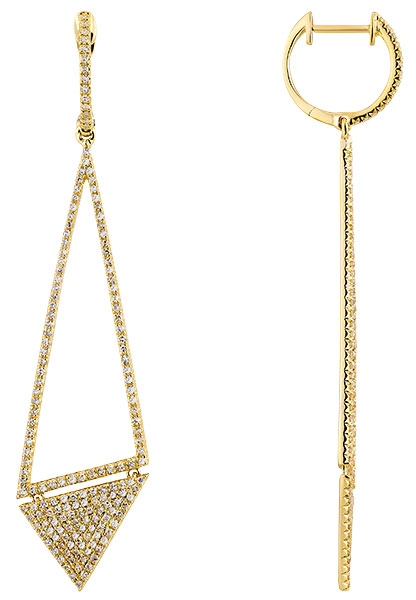 Luvente gold diamond earrings