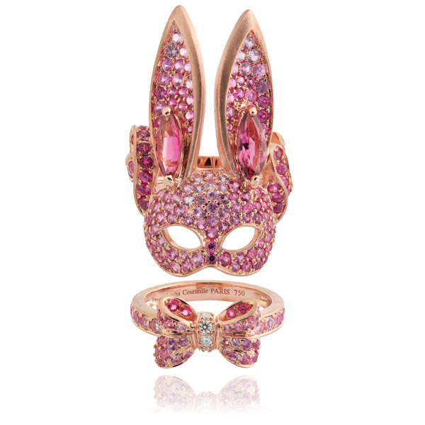 Lydia Courteille bunny bow ring