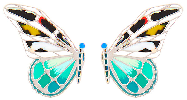 Mignonne Gavigan turquoise resin butterfly earrings