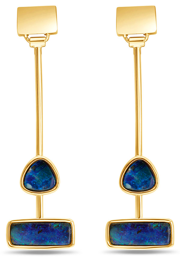 Parle Australian boulder opal earrings