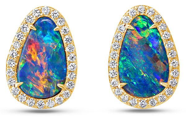 Parle Australian opal doublet earrings