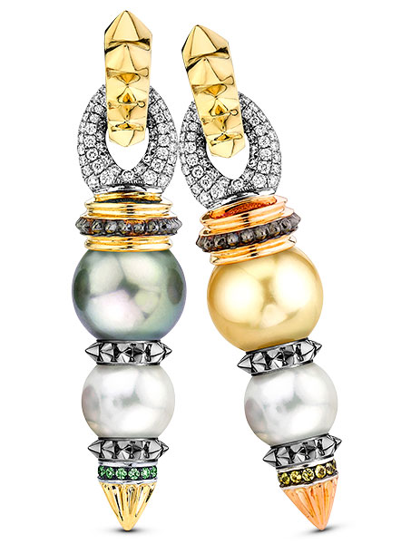 Pearls Rosa Van Parys everly mismatch earrings