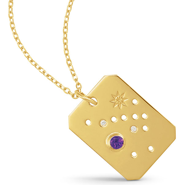Personalized Stuller zodiac constellation necklace