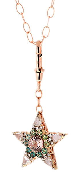 Selim Mouzzanar istanbul tourmaline pink gold pendant