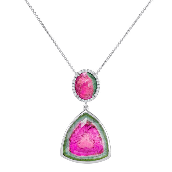 Simon G watermelon tourmaline necklace