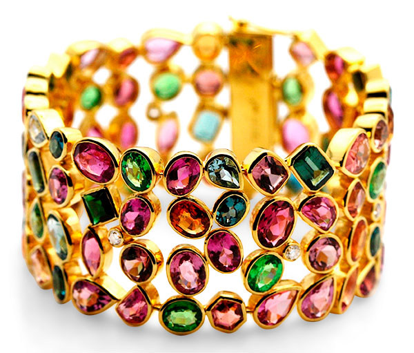 Tresor dazzle bracelet with multicolored gemstones