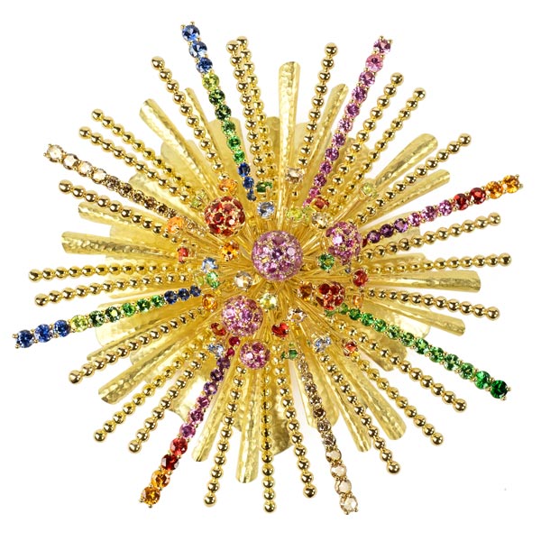 Vendorafa Fireworks70 brooch