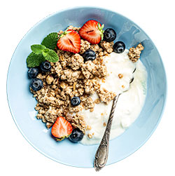 yogurt granola berries