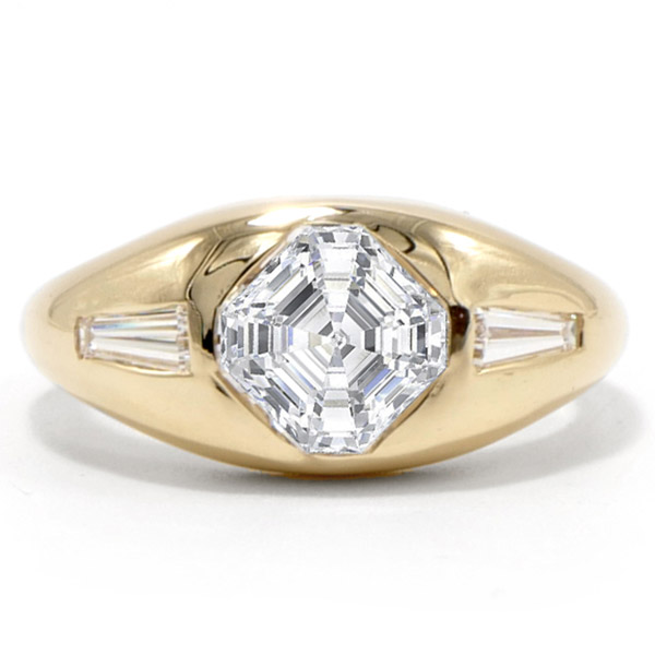 Ashley Zhang Asscher gypsy ring