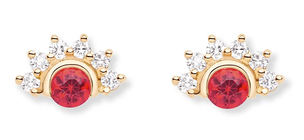 Nouvel Heritage red spinel studs