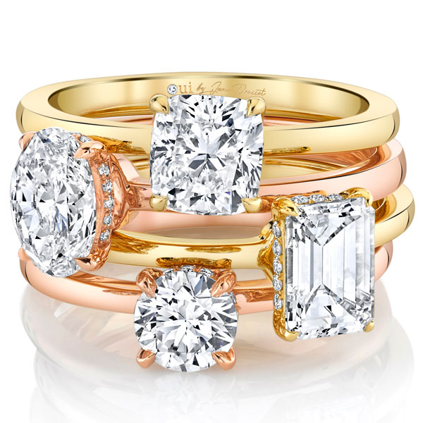 Oui by Jean Dousset solitaire engagement rings