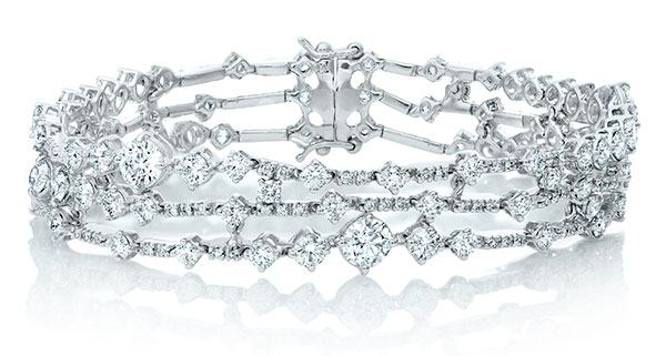 De Beers Arpeggia Three Line Bracelet