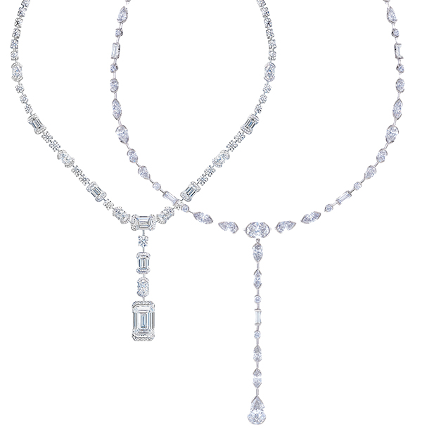 De Beers Battersea Light and Swan Lake necklaces