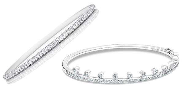 De Beers three row and dew drop bangles