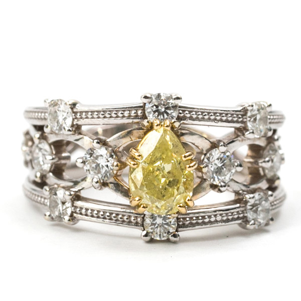 Ellie Lee yellow diamond ring