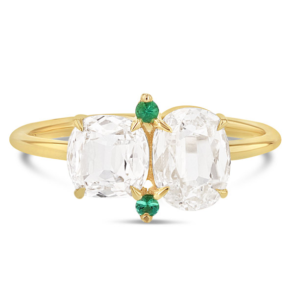 Grace Lee emerald and diamond ring