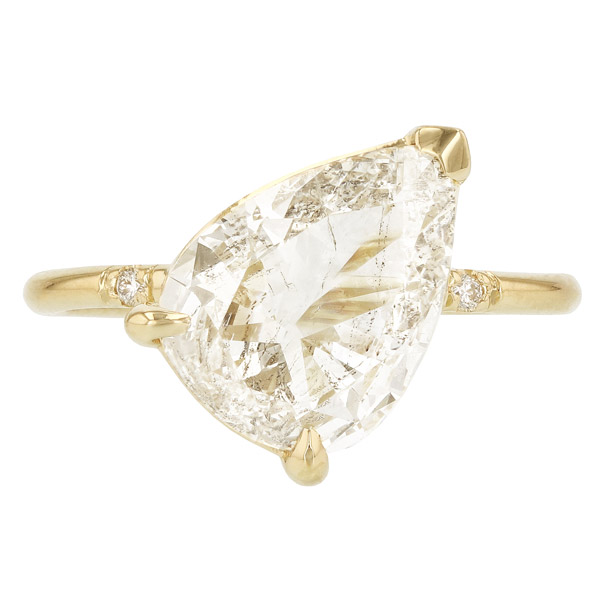 Grace Lee pear engagement ring