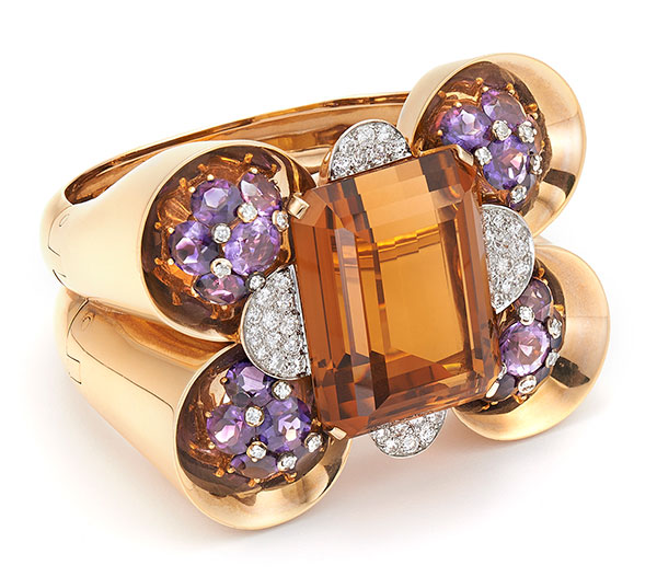 Leighton Trabert Hoeffer Mauboussin citrine amethyst cuff