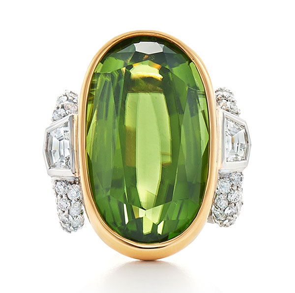 Leighton oval peridot cocktail ring